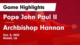 Pope John Paul II vs Archbishop Hannan  Game Highlights - Oct. 8, 2022