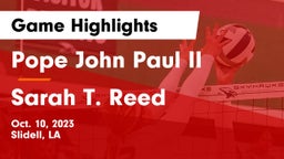 Pope John Paul II vs Sarah T. Reed Game Highlights - Oct. 10, 2023