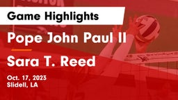 Pope John Paul II vs Sara T. Reed Game Highlights - Oct. 17, 2023
