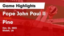 Pope John Paul II vs Pine  Game Highlights - Oct. 26, 2023