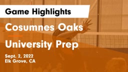 Cosumnes Oaks  vs University Prep  Game Highlights - Sept. 2, 2022