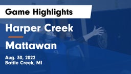 Harper Creek  vs Mattawan  Game Highlights - Aug. 30, 2022