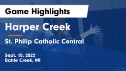 Harper Creek  vs St. Philip Catholic Central  Game Highlights - Sept. 10, 2022