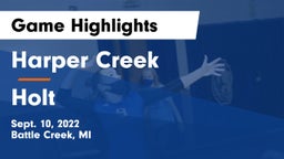 Harper Creek  vs Holt  Game Highlights - Sept. 10, 2022