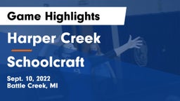 Harper Creek  vs Schoolcraft  Game Highlights - Sept. 10, 2022