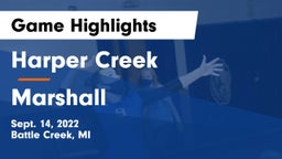 Harper Creek  vs Marshall  Game Highlights - Sept. 14, 2022