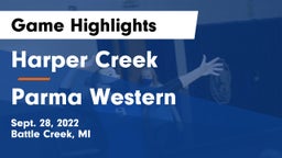 Harper Creek  vs Parma Western  Game Highlights - Sept. 28, 2022