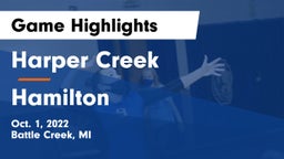 Harper Creek  vs Hamilton  Game Highlights - Oct. 1, 2022