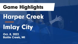 Harper Creek  vs Imlay City  Game Highlights - Oct. 8, 2022