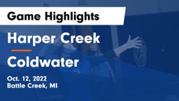Harper Creek  vs Coldwater  Game Highlights - Oct. 12, 2022