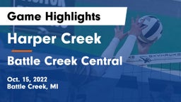Harper Creek  vs Battle Creek Central  Game Highlights - Oct. 15, 2022