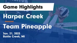 Harper Creek  vs Team Pineapple Game Highlights - Jan. 21, 2023