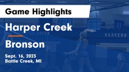 Harper Creek  vs Bronson  Game Highlights - Sept. 16, 2023