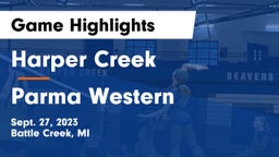 Harper Creek  vs Parma Western  Game Highlights - Sept. 27, 2023