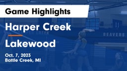 Harper Creek  vs Lakewood  Game Highlights - Oct. 7, 2023