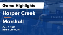 Harper Creek  vs Marshall  Game Highlights - Oct. 7, 2023