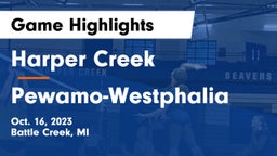 Harper Creek  vs Pewamo-Westphalia  Game Highlights - Oct. 16, 2023