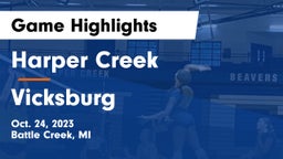Harper Creek  vs Vicksburg  Game Highlights - Oct. 24, 2023