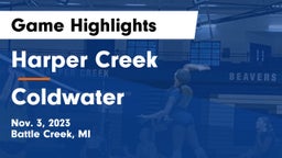 Harper Creek  vs Coldwater  Game Highlights - Nov. 3, 2023