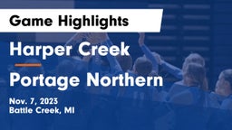 Harper Creek  vs Portage Northern  Game Highlights - Nov. 7, 2023
