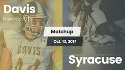 Matchup: Davis  vs. Syracuse  2017