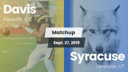 Matchup: Davis  vs. Syracuse  2019