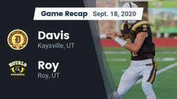 Recap: Davis  vs. Roy  2020