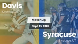Matchup: Davis  vs. Syracuse  2020