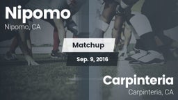 Matchup: Nipomo  vs. Carpinteria  2016