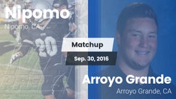 Matchup: Nipomo  vs. Arroyo Grande  2016