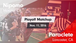 Matchup: Nipomo  vs. Paraclete  2016