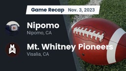 Recap: Nipomo  vs. Mt. Whitney  Pioneers 2023