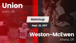 Matchup: Union vs. Weston-McEwen  2017