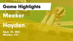 Meeker  vs Hayden  Game Highlights - Sept. 25, 2021