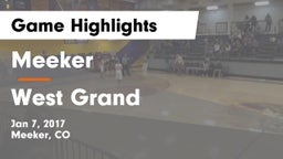 Meeker  vs West Grand  Game Highlights - Jan 7, 2017