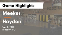 Meeker  vs Hayden  Game Highlights - Jan 7, 2017