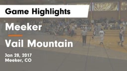 Meeker  vs Vail Mountain Game Highlights - Jan 28, 2017