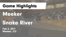 Meeker  vs Snake River Game Highlights - Feb 3, 2017