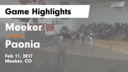 Meeker  vs Paonia  Game Highlights - Feb 11, 2017