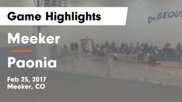 Meeker  vs Paonia  Game Highlights - Feb 25, 2017