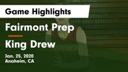 Fairmont Prep  vs King Drew  Game Highlights - Jan. 25, 2020