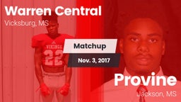 Matchup: Warren Central High vs. Provine  2017