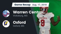 Recap: Warren Central  vs. Oxford  2018
