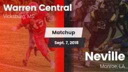 Matchup: Warren Central High vs. Neville  2018