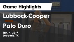 Lubbock-Cooper  vs Palo Duro  Game Highlights - Jan. 4, 2019