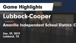 Lubbock-Cooper  vs Amarillo Independent School District- Caprock  Game Highlights - Jan. 29, 2019