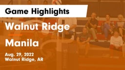 Walnut Ridge  vs Manila  Game Highlights - Aug. 29, 2022