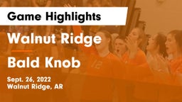 Walnut Ridge  vs Bald Knob Game Highlights - Sept. 26, 2022