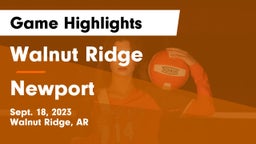 Walnut Ridge  vs Newport  Game Highlights - Sept. 18, 2023