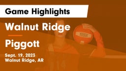 Walnut Ridge  vs Piggott  Game Highlights - Sept. 19, 2023